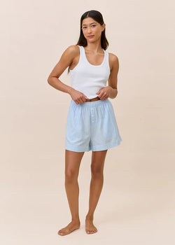 Sabrina Stripe Boxer & Singlet Set