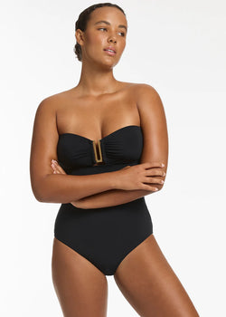 JETSET BANDEAU ONE PIECE - BLACK