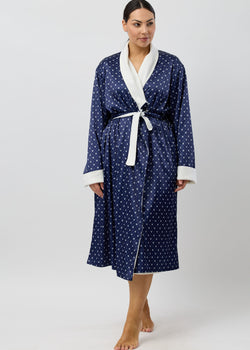 SATIN ART DECO ROBE