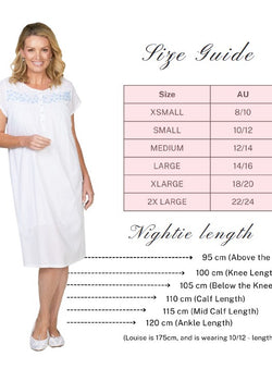Short Sleeve Toile Roses Nightie