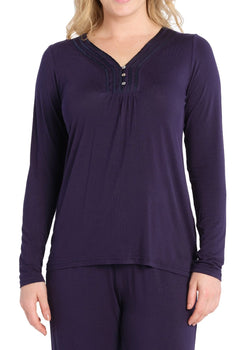 Night Sky Long Sleeve Henley PJ Set