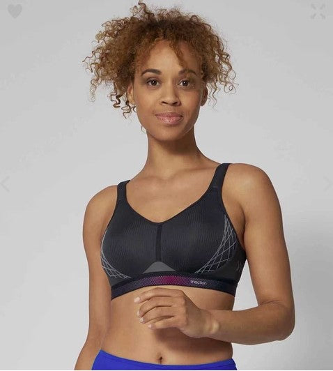 Buy Triumph Triaction Cardio Cloud Padded Non-wired Full Coverage Sport Bra  - Grey online