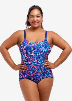 Ladies Scoop Neck One Piece Mad Cat