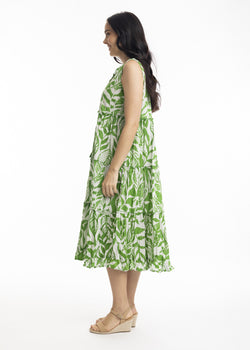 Hayman Green Sleeveless Boho Dress