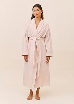 Long Plush Robe Rose