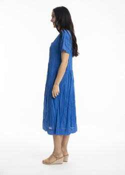 Essentials Cotton Gauze Peak Dress