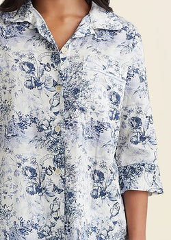 Toile De Jouy Crop PJ Set