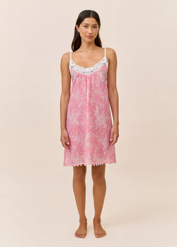 Cheri Blossom Lace Front Midi Nightie