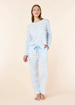 Jada Organic Cotton Knit Stripe Full Length PJ Set
