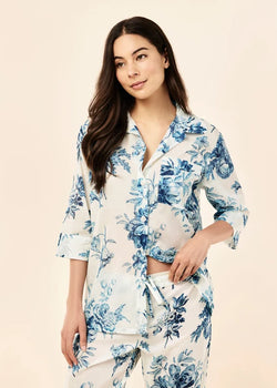 Karen Walker Romantic Floral Crop PJ Set