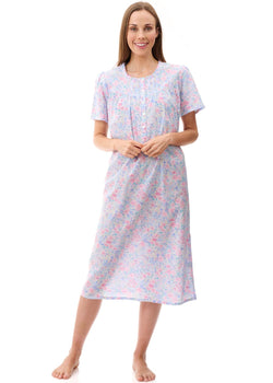BRIDGET SHORT SLEEVE MID NIGHTIE