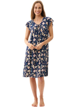 KAYE SHORT NIGHT FLUTTER SLEEVE