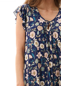 KAYE SHORT NIGHT FLUTTER SLEEVE