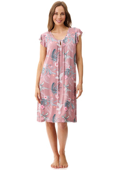 LANI SHORT NIGHTIE FLUTTER SLEEVE