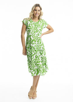Hayman Green Bias Dress with Pockets