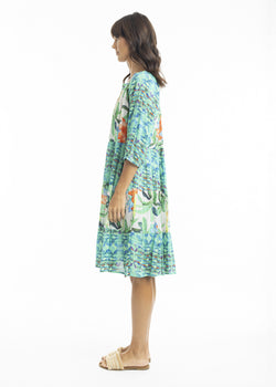 Olivia 3/4 Sleeve Layered Dress