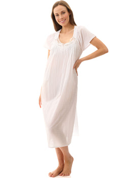 Dobby Mid Length Nightie