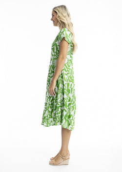 Hayman Green Bias Dress with Pockets