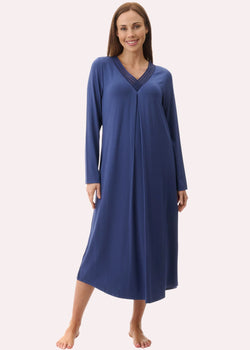 NAVY SLINKY MID NIGHTIE