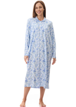 MIRA INTERLOCK COLLAR MID NIGHTIE