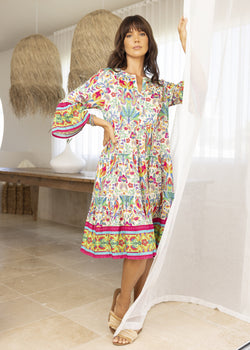 Fleur Layered Dress With Frill Sleeve