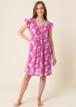 SIENA FLUTTER SLEEVE SHORT NIGHTIE