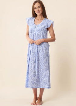 GRADO FLUTTER SLEEVE MID NIGHTIE