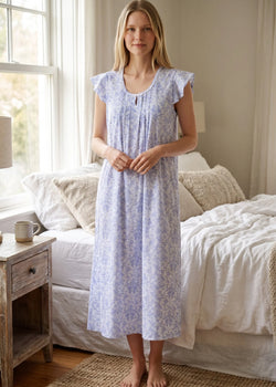 GRADO FLUTTER SLEEVE MID NIGHTIE