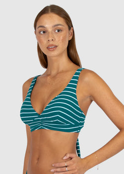 All Aboard C-D Cup Longline Bikini Bra Set