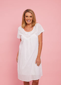 Voile Whites Cap Nightie