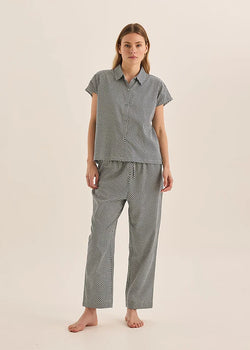 Goldie Navy Diamond Cotton PJ