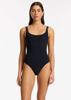 Jetset Double Strap One Piece - Black