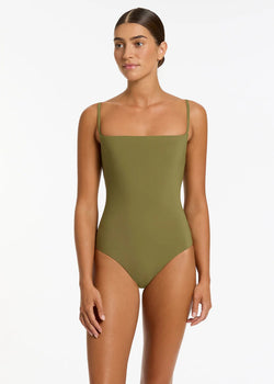 Jetset Minimal Tank One Piece Moss