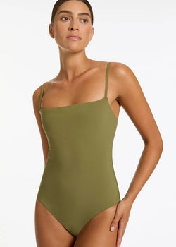 Jetset Minimal Tank One Piece Moss