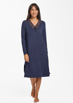 Modal Lace long nightie