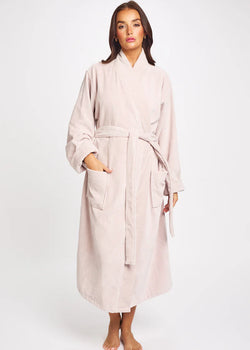 Cotton Plush Robe - Dusk Pink