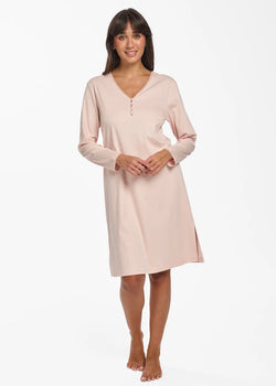 Supima Cotton Lace Trim Nightie Rosewater