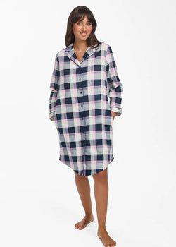 Brushed Cotton Check Nightshirt