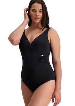 Contours Side Trim Swimsuit In Black