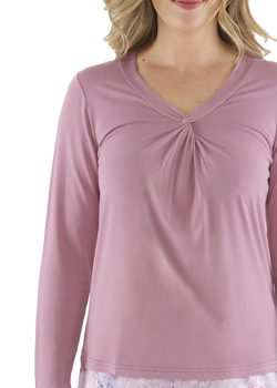 Mauve Hues Bamboo Elastane Pj Set