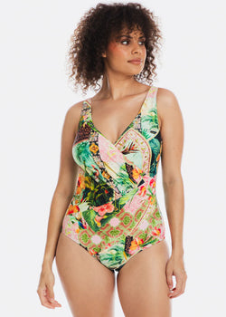 Fiji Surplice One Piece Swimsuit