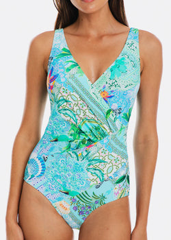 Lucca Surplice One Piece Swimsuit