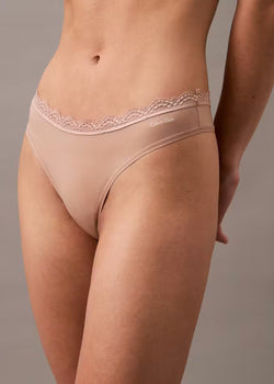 Micro Stretch with Lace Thong