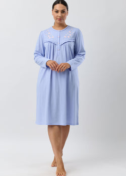 JACQUARD FLEUR EMB NIGHTIE