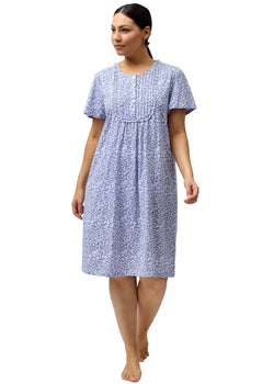 ABSTRACT SHORT SLEEVE NIGHTIE