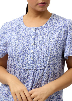 ABSTRACT SHORT SLEEVE NIGHTIE