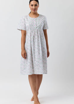 Pansies Sort Sleeve Nightie