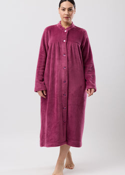 Poly Fleece Button Gown