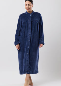 Poly Fleece Button Gown
