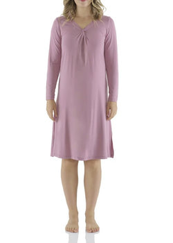 Mauve Hues Bamboo Elastane Twist Nightie
